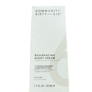 Community Sixty-Six Resurfacing Night Cream 1.5% Retinol Niacinamide 1.7oz 50ml